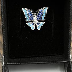 Sterling silver butterfly ring