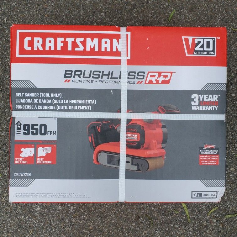 Craftsman CMCW223B Belt Sander 20V BRUSHLESS TOOL ONLY