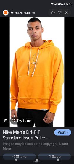 Nike Men's Dri-FIT Standard Issue Pullover Basketball Hoodie L