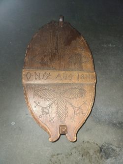 Vintage norwegian tine box bentwood 1811