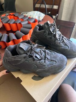 Black Yeezy 500. Size 6 1/2
