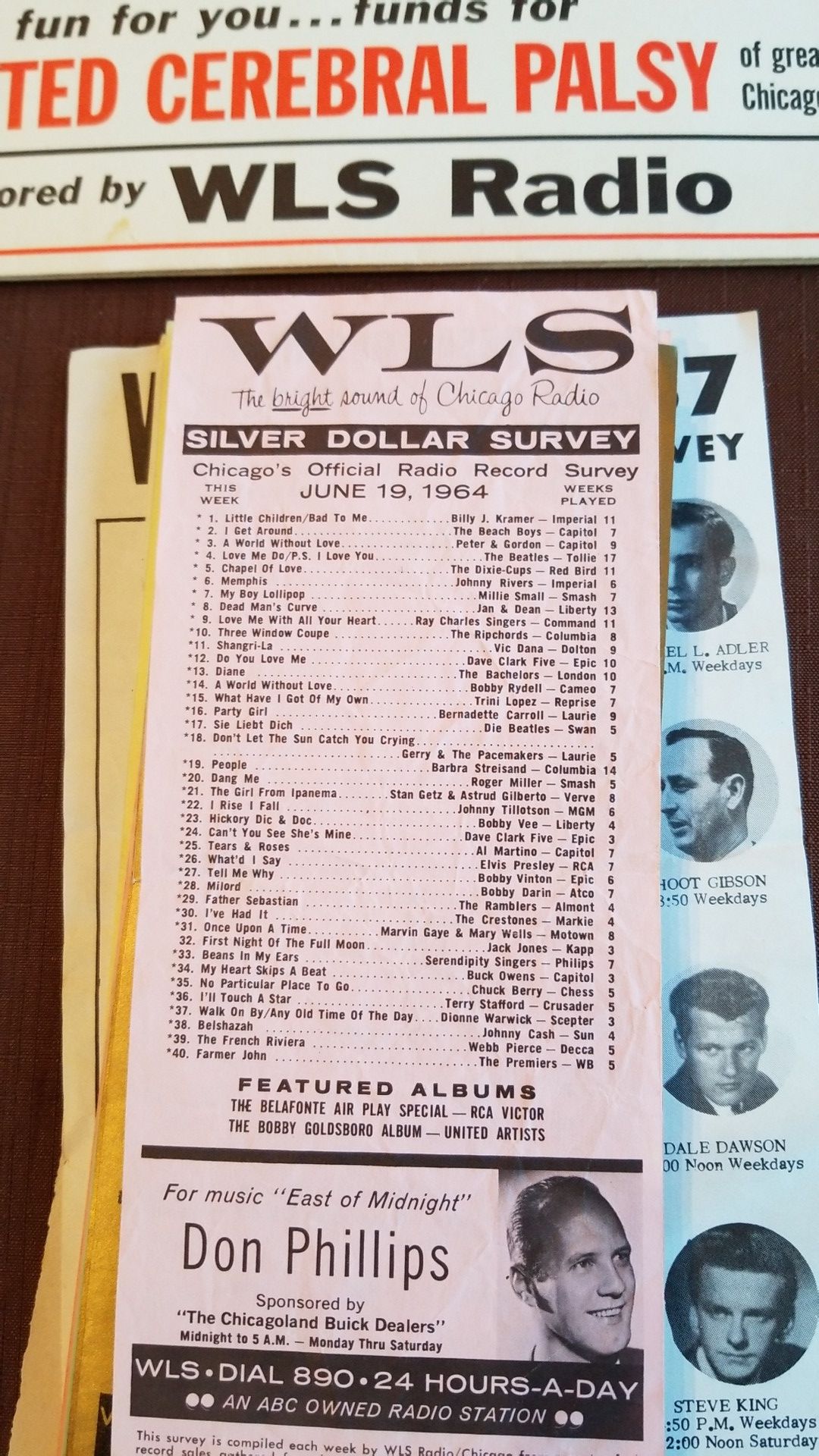 WLS Silver Dollar Survey 1964-69 and Frankie Avalon House Party Kit