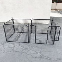 Brand New $70 Pet 6-Panel Playpen, Each Panel (24” Tall X 32” Wide) Heavy Duty Dog Exercise Fence Gate Crate Kennel