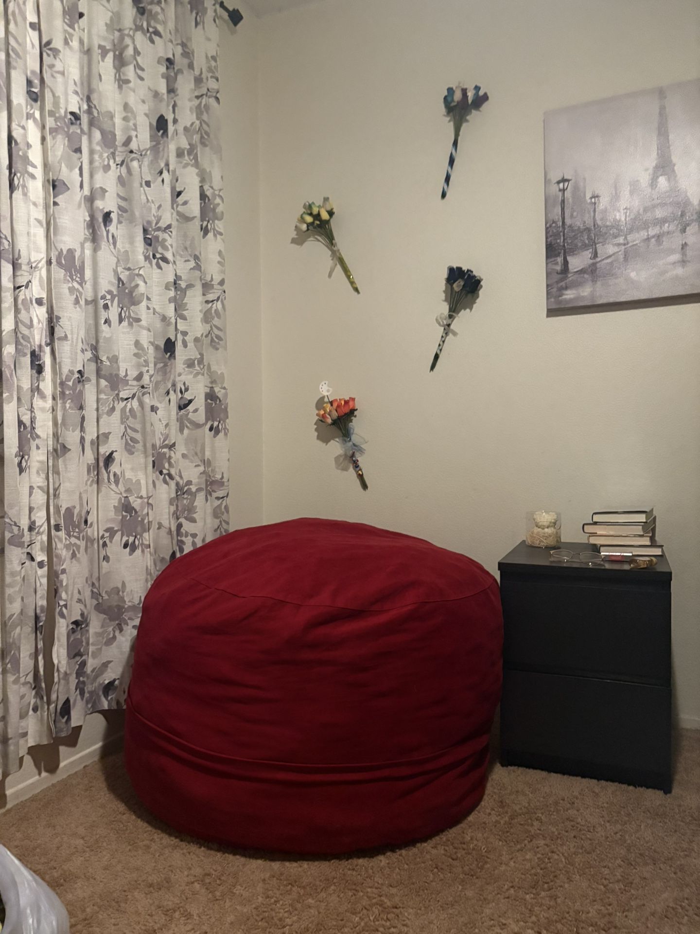 red beanbag chair