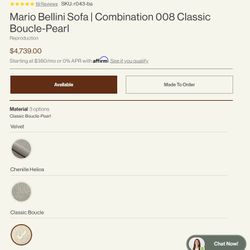 Eternity Modern Mario Bellini sofa