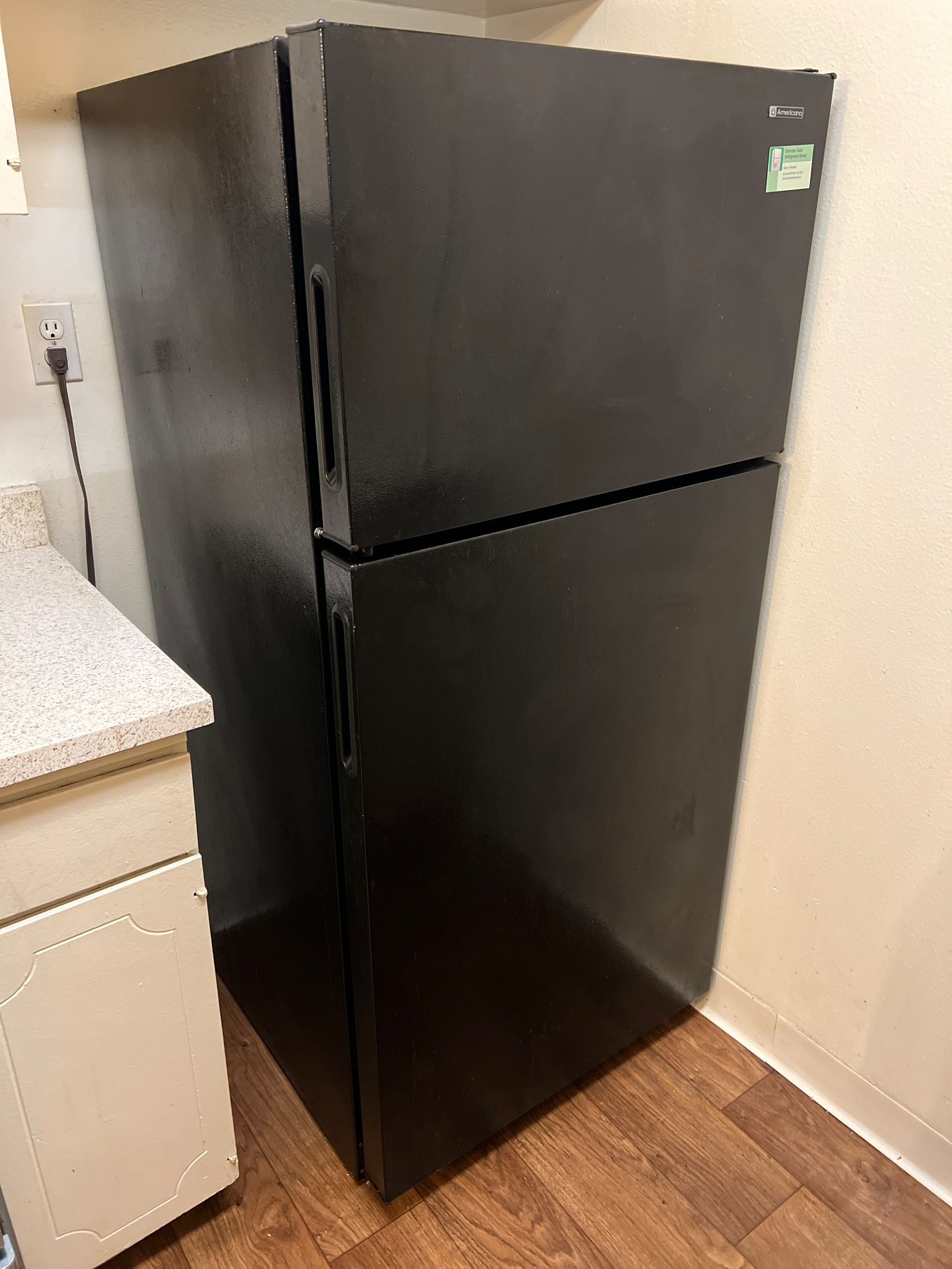 Americana Refrigerator (Black EXCELLENT CONDITION)