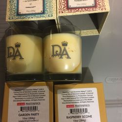 Downtown Abbey candles - Garden Party and Raspberry Scone