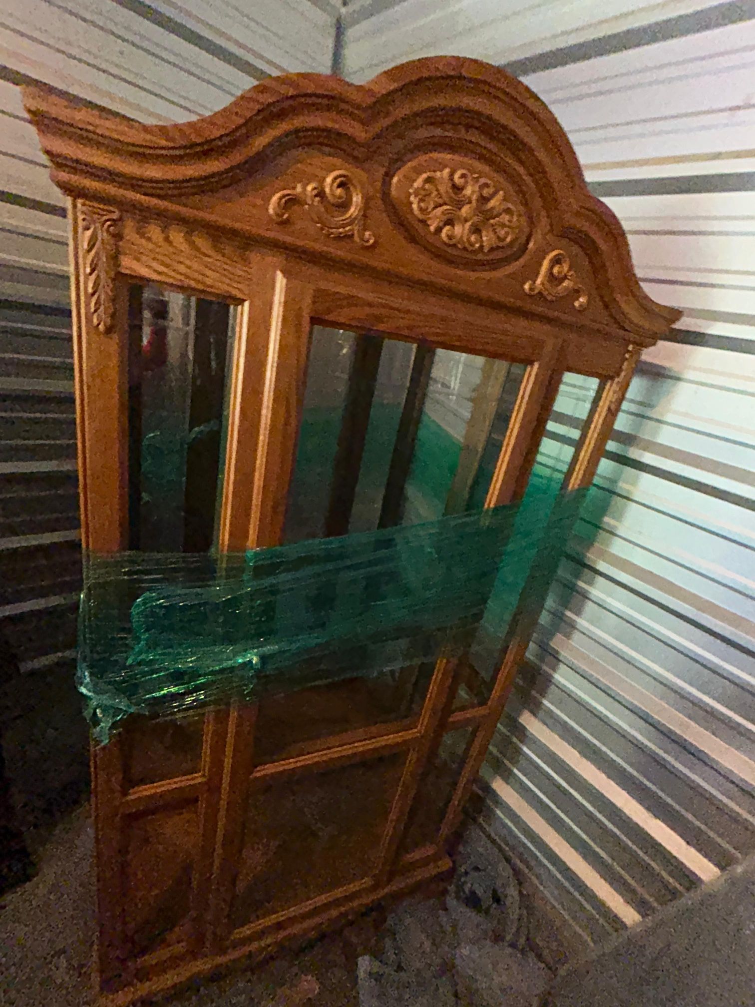 Ornate Wooden Display Cabinet