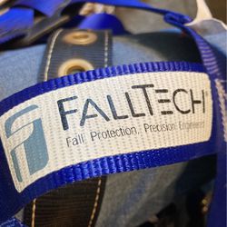 Falltech Safety Harness/ 3’ Shock Absorbing Lanyard/50’ X5/8 Lifeline Rope