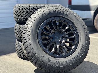 18" NEW Wheels Black Rims and Tires 6x139.7 TOYOTA 6x135 FORD 8x170 DODGE 8x165.1 CHEVY Silverado Tundra Sequoia F150 Expedition Tacoma 4Runner F250