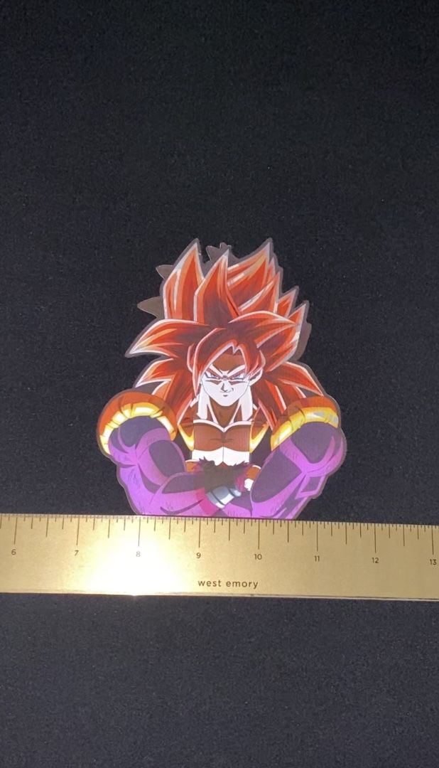 Dragon Ball Z Gogeta 3D Lenticular Anime Decal Sticker