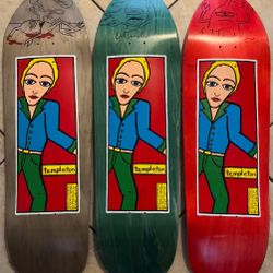 Ed Templeton Signed New Deal The Disco Man Reissue Skateboard Deck Set 1991