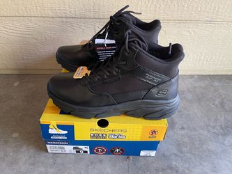 Skechers Waterproof Slip in Work Boots - Men’s size 9