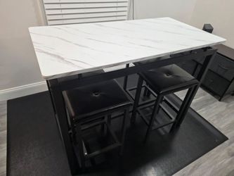 Bar Table And Stool Set Of 5