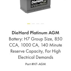 H7 Agm Battery Abd H6