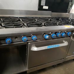 Used Imperial 48"L Range With 8 Burners N Standard Oven Natural Gas 