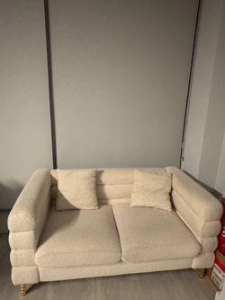 White two seater couch