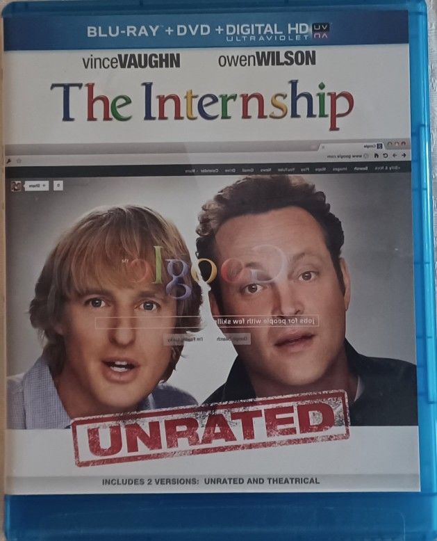 "Internship" Owen Wilson/Vince Vaughn~ Blu-ray