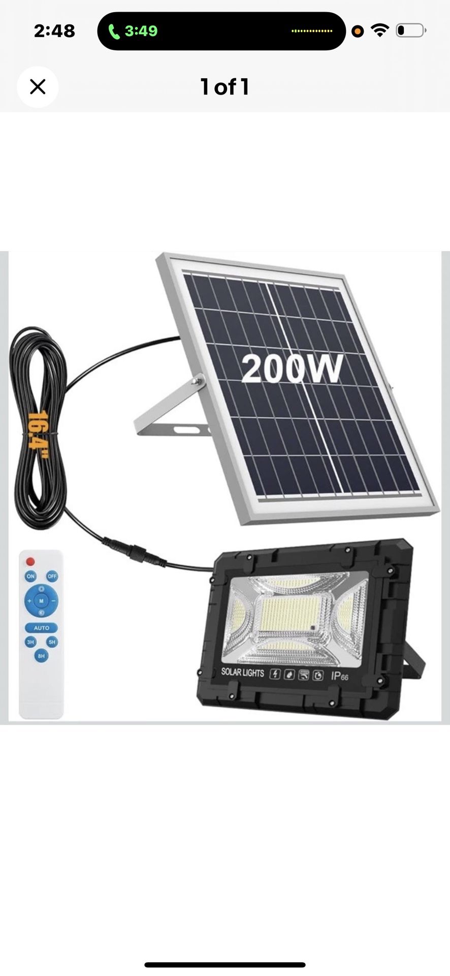 200W Solar Street Light Waterproof 200W Solar Street Light Waterproof, 16ft Wire 20000LM LED Security Flood Lights Outdoor, Automatic Dusk to Dawn Sol