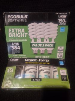 Ecobulb softwhite light bulbs