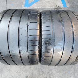 2 USED TIRES MICHELIN 335/25/20