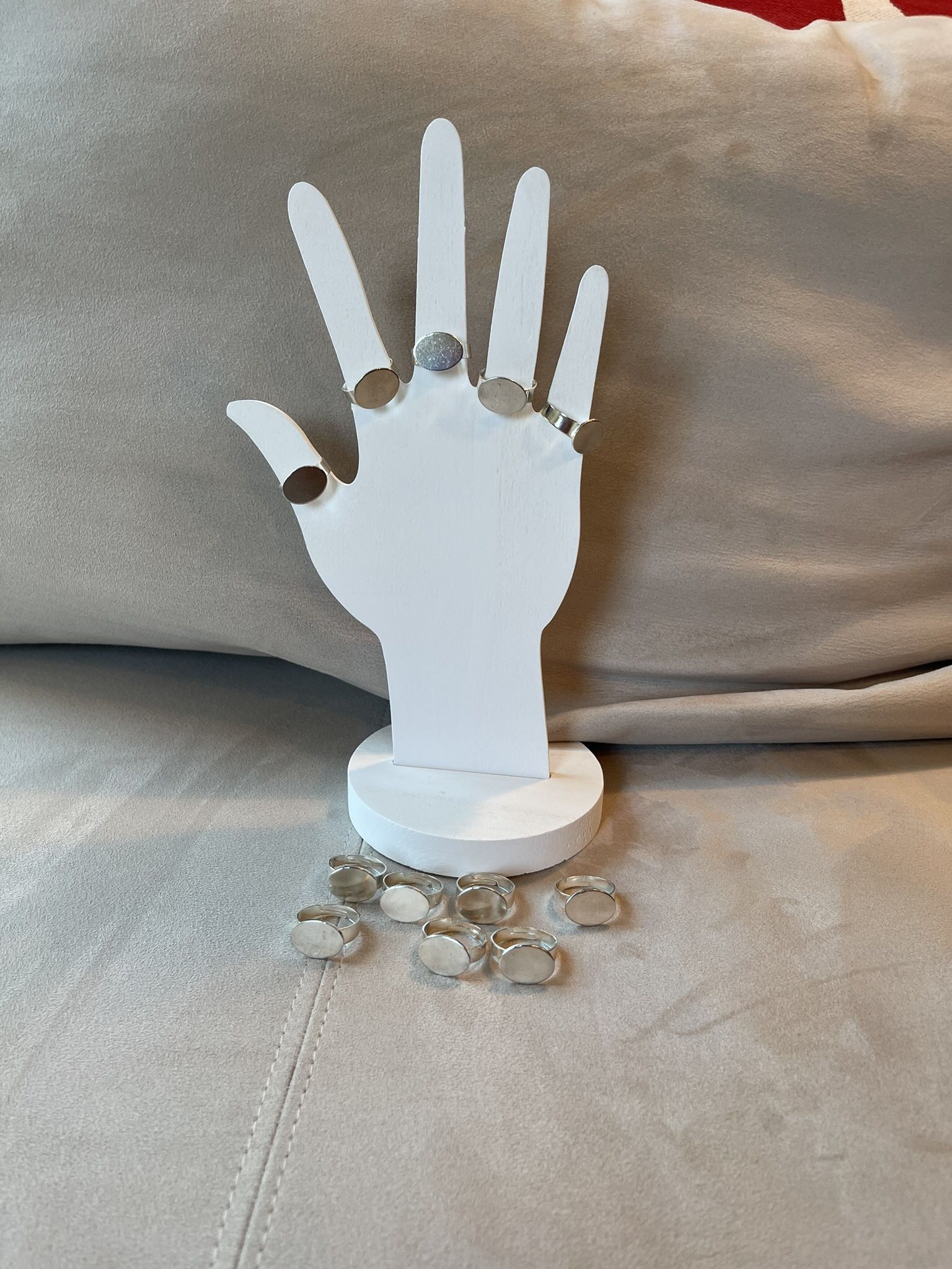 Twelve Adjustable Silver Rings