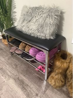 Bench with shoe storage