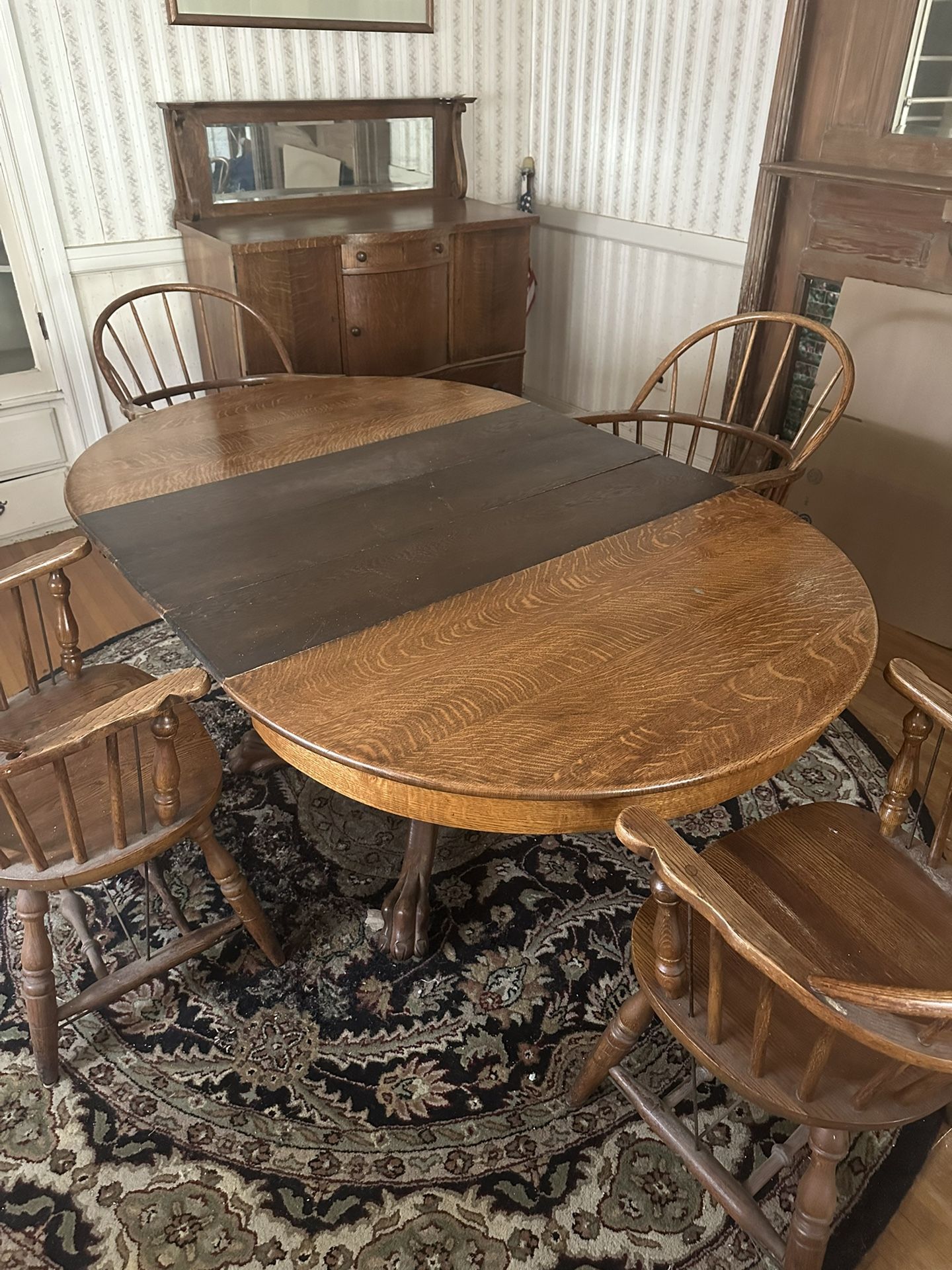 Antique Dining Table And Chairs