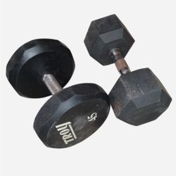 Two 45 Lb Dumbell Weights 