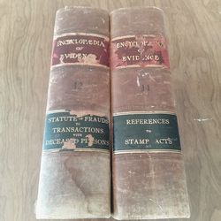 1907.  And  1908  Encyclopedia Of Evidence Books  $75  For The Pair