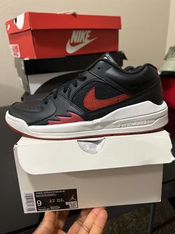 Air Jordan Stadium 90 'Black Gym Red' FB2269-001 Women Shoe Sz 9 Brand New W/Box