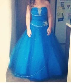 Mori Lee Blue Prom Dress