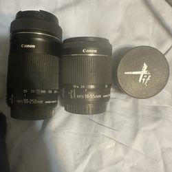 Canon EF-S 55-250mm F/4-5.6 IS Il Telephoto Zoom Lens,   Canon EF-S 18-55mm f/3.5-5.6 is II SLR Lens And. A Xit Pro Series 2.2x High Definition AF Tel