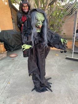 Halloween Animated Hunchback Witch 61 inches