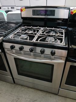 KITCHENAID 30" STAINLESS STEEL 4 BURNER GAS STOVE / CONVECTION OVEN 