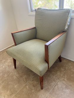 Green Mid Century Modern Arm Chair