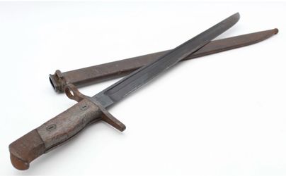 WWII Japanese Type 30 Arisaka Bayonet Hooked Quillon w/ Scabbard Arsenal Mark