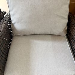 Brand New Patio Wicker Swivel Chairs Set of 2, Outdoor High Back Chairs with 5.5" Waterproof Cushions, Outdoor Furniture Set for Deck Porch and Yard, 