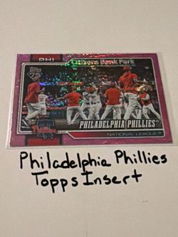 Philadelphia Phillies Topps Short Print Insert Card.