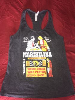 Bella + Canvas Marijuana Cami Tank Top Shirt Size Medium