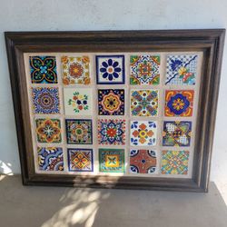 Vintage Talavera mexico frame.