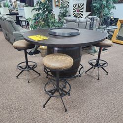 Dining Table With 4 Barstools