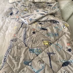 Pottery Barn Toddler Truck Comforter/bedding 