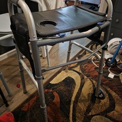 Walker With Table Tray/Storage 