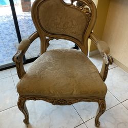 Decorative Beige Fabric, Accent Chair
