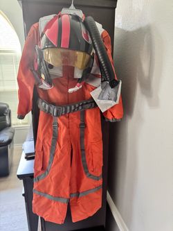 Disney Parks Star Wars X-Wing Pilot Poe Dameron Costume Kids Size 4 Complete NWT