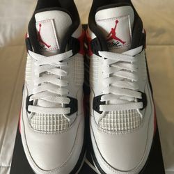 Jordan 4 Retro Red Cement White Fire Red Nike