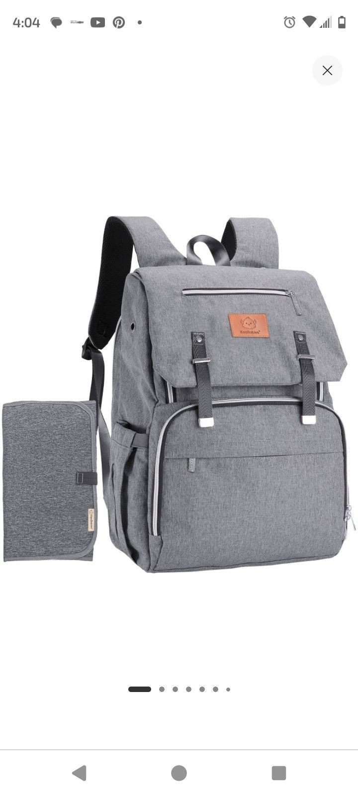 KeaBabies Diaper Bag(GRAY)