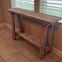 Handmade Wood Hallway Table