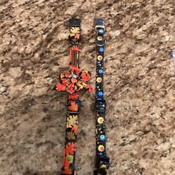 Two Dog Collars Size Small Extends Up To 17 Inches